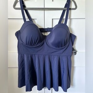 Torrid Navy Blue Size 2/DD cup Swim Top